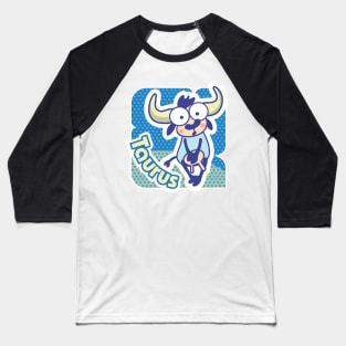 Taurus Colorful Zodiac Sign Cartoon April May Birthday Baseball T-Shirt